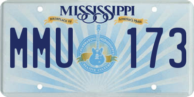 MS license plate MMU173