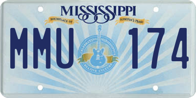 MS license plate MMU174