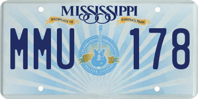 MS license plate MMU178