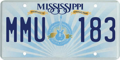 MS license plate MMU183