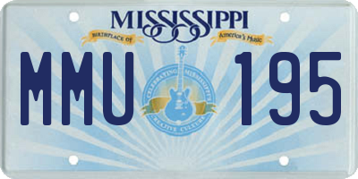MS license plate MMU195