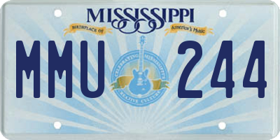 MS license plate MMU244