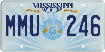 MS license plate MMU246