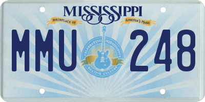 MS license plate MMU248