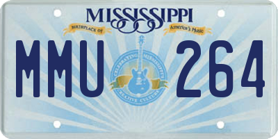 MS license plate MMU264