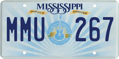 MS license plate MMU267