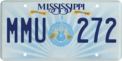 MS license plate MMU272