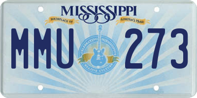 MS license plate MMU273