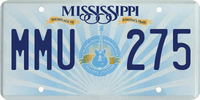 MS license plate MMU275