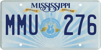 MS license plate MMU276