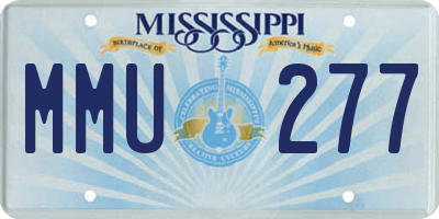 MS license plate MMU277