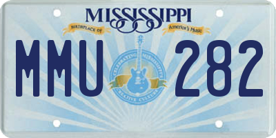 MS license plate MMU282