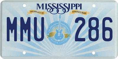 MS license plate MMU286