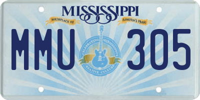 MS license plate MMU305