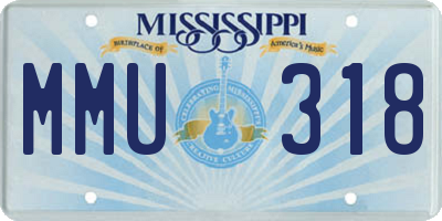 MS license plate MMU318
