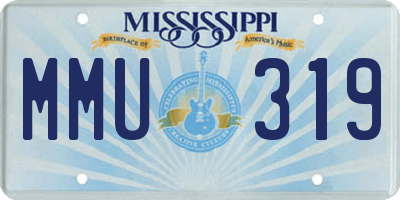 MS license plate MMU319