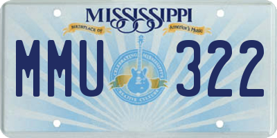 MS license plate MMU322