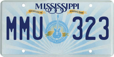 MS license plate MMU323
