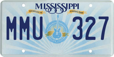 MS license plate MMU327
