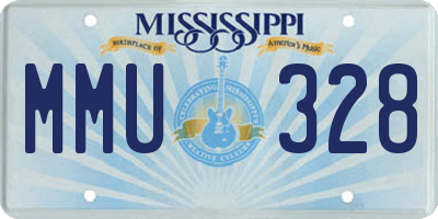 MS license plate MMU328
