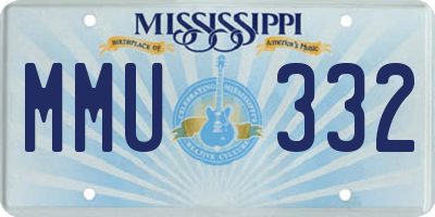 MS license plate MMU332