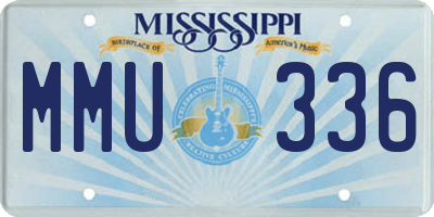 MS license plate MMU336