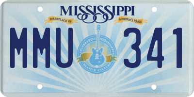 MS license plate MMU341