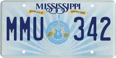 MS license plate MMU342