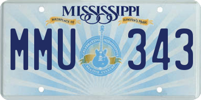MS license plate MMU343