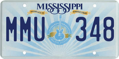 MS license plate MMU348