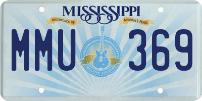 MS license plate MMU369
