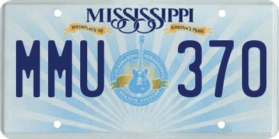 MS license plate MMU370