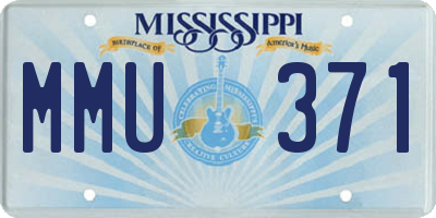MS license plate MMU371