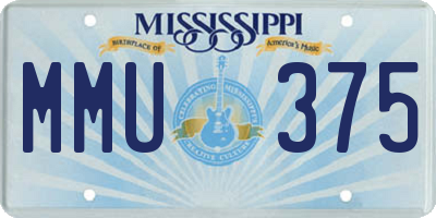 MS license plate MMU375