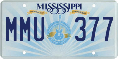MS license plate MMU377