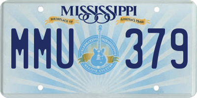 MS license plate MMU379