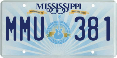 MS license plate MMU381