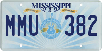MS license plate MMU382