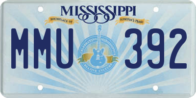 MS license plate MMU392