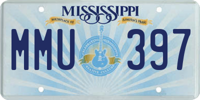 MS license plate MMU397