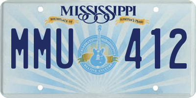 MS license plate MMU412