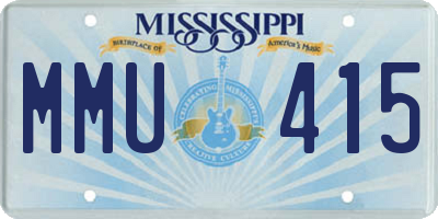 MS license plate MMU415
