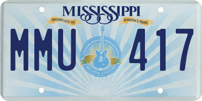 MS license plate MMU417