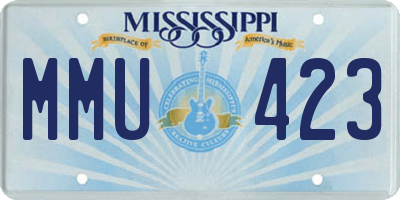 MS license plate MMU423