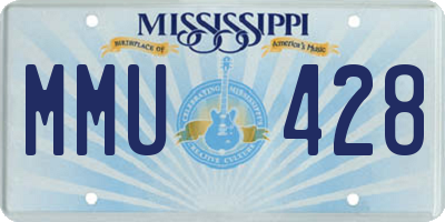 MS license plate MMU428
