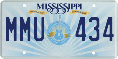 MS license plate MMU434