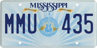 MS license plate MMU435
