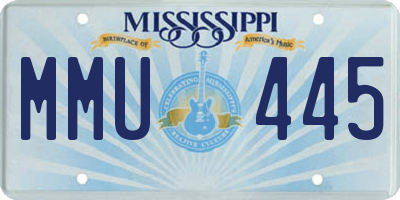MS license plate MMU445