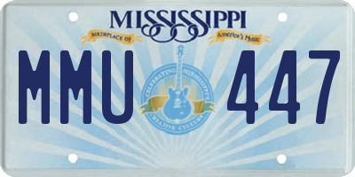 MS license plate MMU447