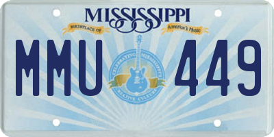 MS license plate MMU449